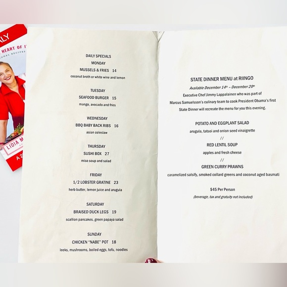 Lidia Bastianich Matticchio COOKBOOK SIGNED & Menu Signed, Famous Chef - Picture 8 of 16